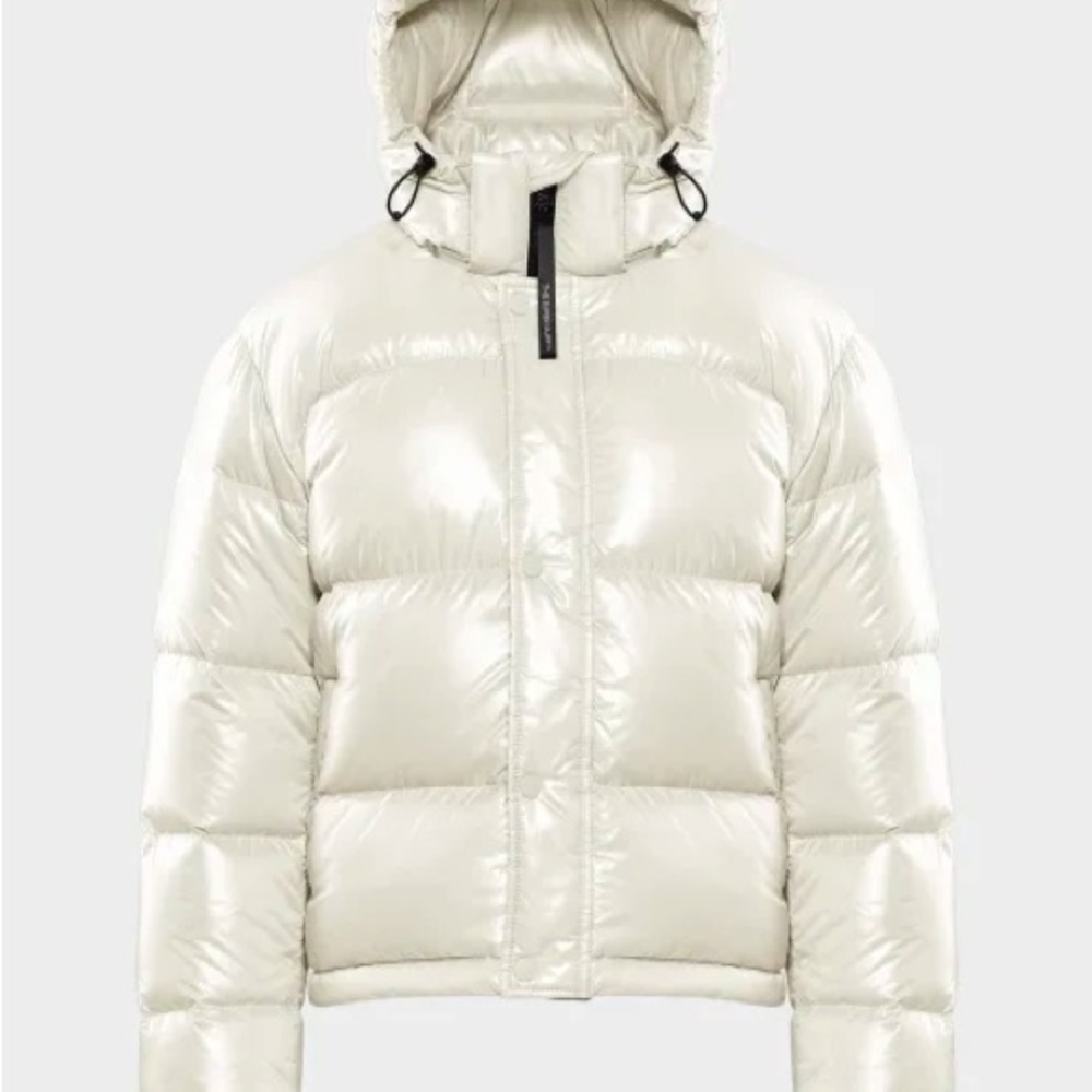 Shiny Cream Puffer Jacket